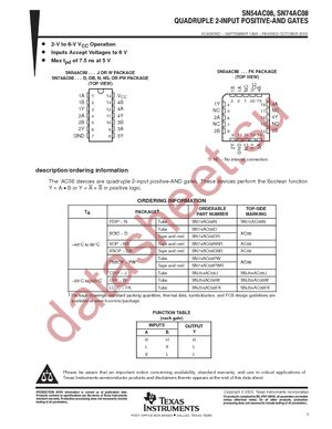 SN74AC08DE4 datasheet  